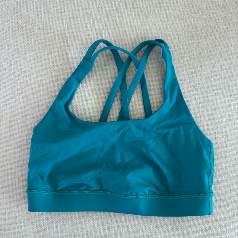 Lululemon Blue Sports Bra with Criss-Cross Straps